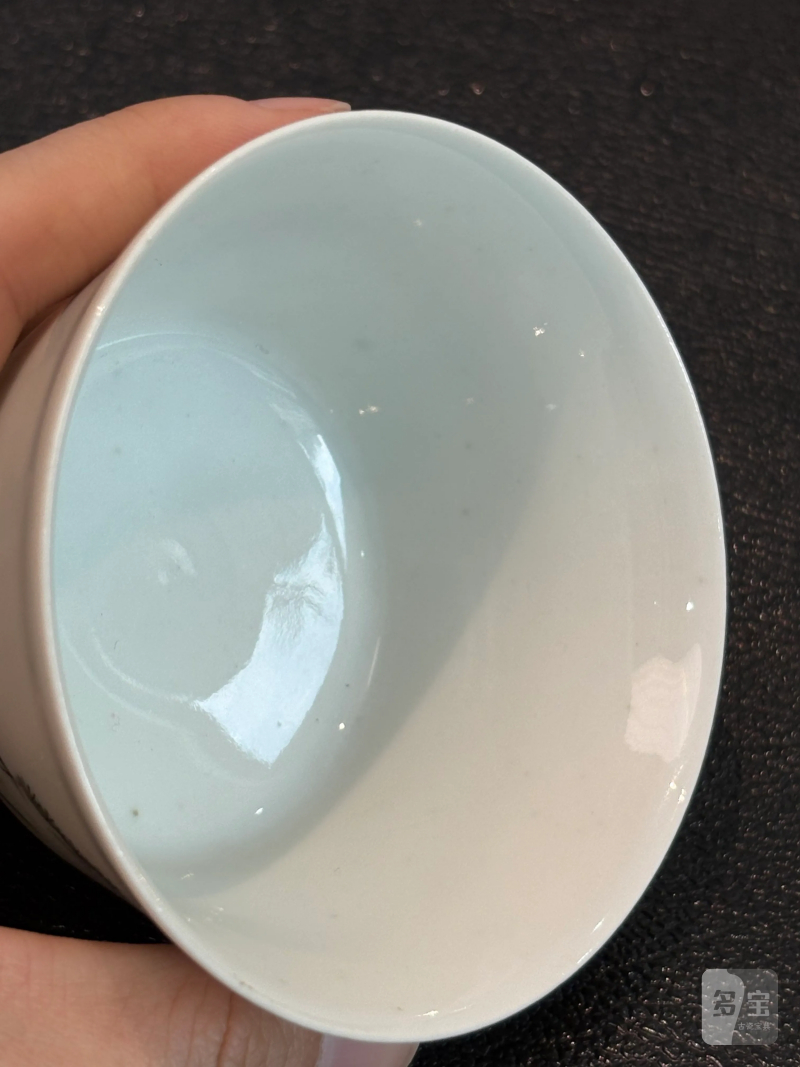 清雍正 墨彩虎纹小杯 - 图3